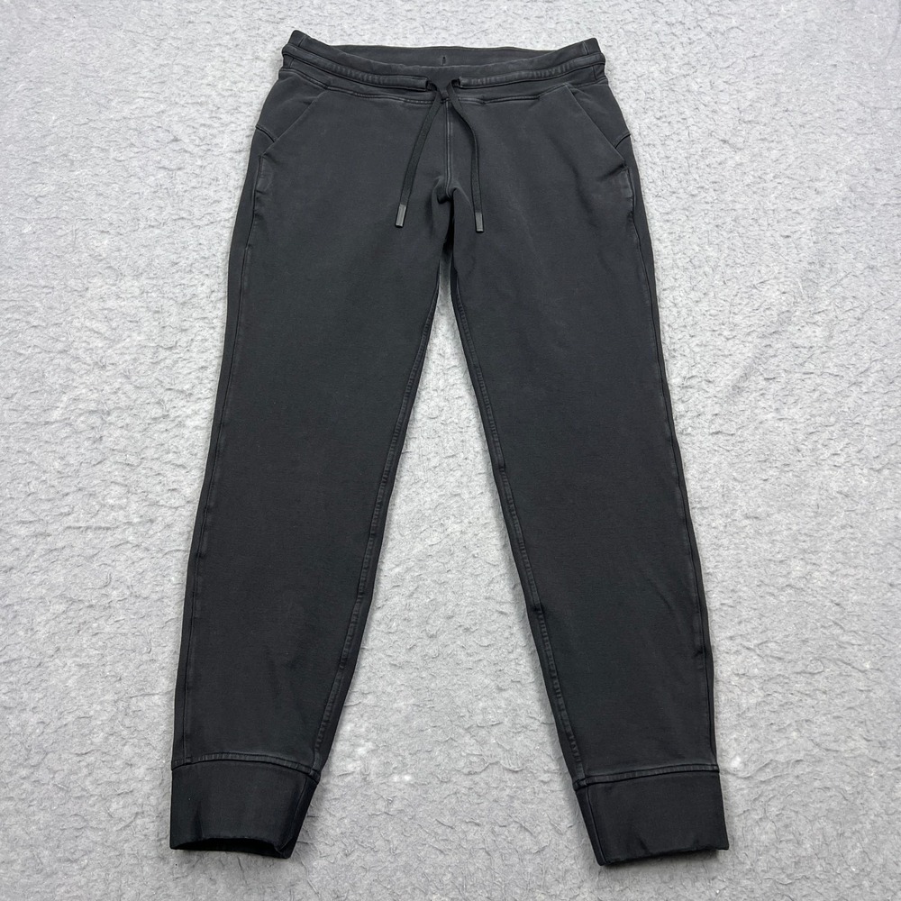 Lululemon Pants Womens 10 Black Pima Cotton Ready to Fleece Jogger Lounge W5CZ9S